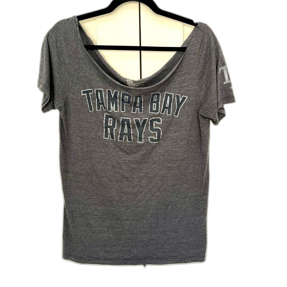 Tampa Bay Rays Women's Scoop Neck Tee in Gray